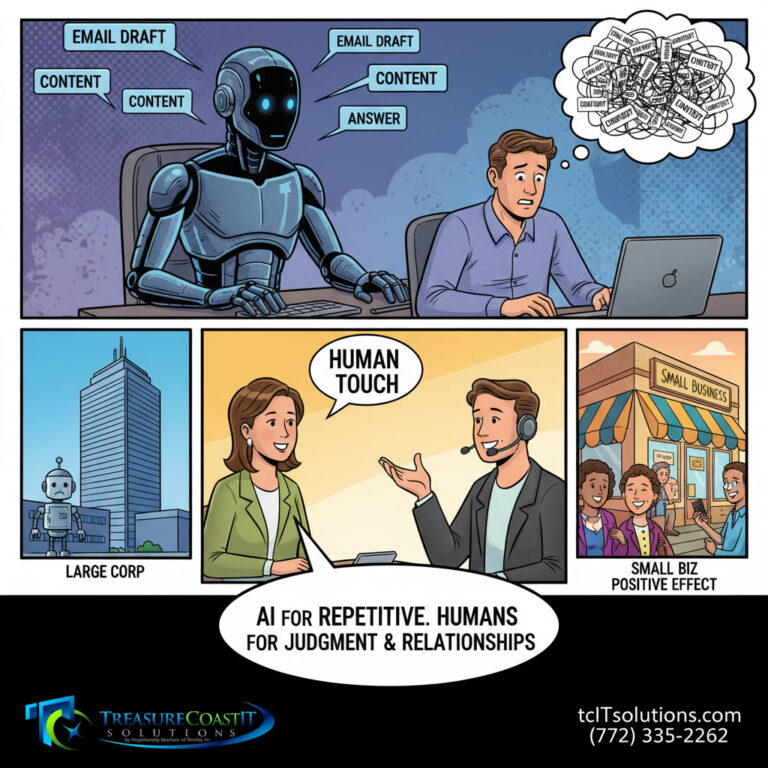 AI saves time but it doesn't have human personality comic